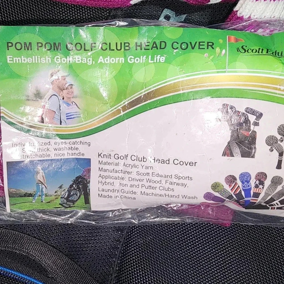 Scott Edward 1 Purple Hybrid Head Cover Knit 4 Driver Wood Fairway Wood Hybrid - Picture 5 of 6